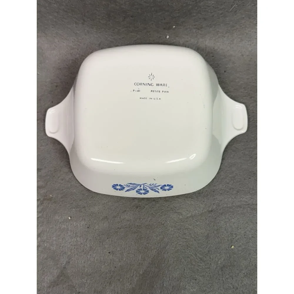 VINTAGE CORNING WARE BLUE CORNFLOWER 5 3/8 INCH PETITE‎ PAN P-41 MADE IN U.S.A.